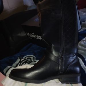 Ladies motorcycle riding boots with zipper